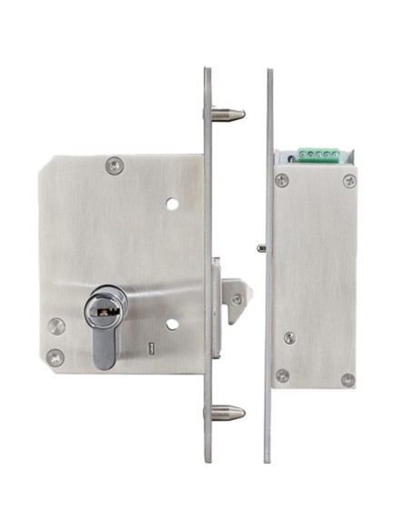 ELEKTROMECHANISCHES SICHERHEITSSCHLOSS - ÖFFNUNGSMODUS FAIL SECURE (NO) - HALTEKRAFT 800 KG | TÜRSENSOR - KOMPATIBEL MIT SCHIEBE