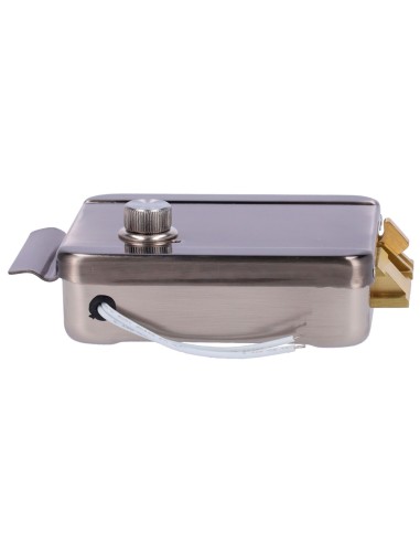 CERRADURA DE SUPERFICIE ELECTROMECÁNICA - MODO APERTURA FAIL SAFE (NC) - LED DE ESTADO - AUTOCIERRE PROGRAMABLE - APERTURA A DER