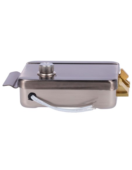 CERRADURA DE SUPERFICIE ELECTROMECÁNICA - MODO APERTURA FAIL SAFE (NC) - LED DE ESTADO - AUTOCIERRE PROGRAMABLE - APERTURA A DER