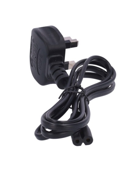 CABO A TOMADA - CONECTOR QT2 - COMPATÍVEL COM TOMADAS UK 3 PINES - FUSÍVEL DE PROTEÇÃO - 250VAC / 13A MAX - 140CM DE COMPRIMENTO