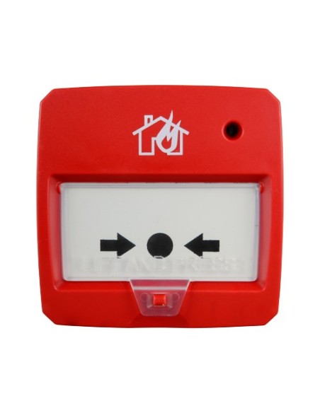 PULSADOR CONVENCIONAL REARMABLE - CERTIFICADO EN54 - INDICADOR LED - INSTALACIÓN EN SUPERFICIE - REARMADO CON LA MANO O POR LLAV