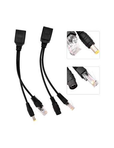 INYECTOR Y SPLITTER POE PASIVO - REQUIERE UTILIZAR LA PAREJA INCLUIDA - ENTRADA Y SALIDA HASTA 48 V - CONECTORES RJ45 Y JACK ALI