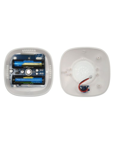 DETECTOR PIR PARA TECHO - INALÁMBRICO - ANTENA INTERNA - INDICADOR LED DE BAJA BATERIA - DETECCIÓN 360º, SIN ÁNGULOS MUERTOS - A