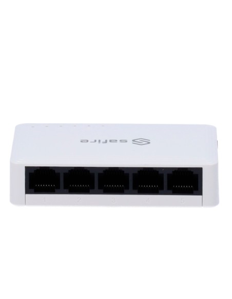 SAFIRE - SWITCH DE SOBREMESA - 5 PUERTOS GIGABIT - VELOCIDAD 10/100/1000 MBPS - PLUG &AMP; PLAY - TECNOLOGÍA DE AHORRO DE ENERGÍ