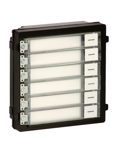 MÓDULO DE EXTENSIÓN - LLAMADA A DIFERENTES MONITORES - BOTONERA DE 6 BOTONES - 6 ETIQUETAS PERSONALIZADAS CON LED - APTO PARA EX