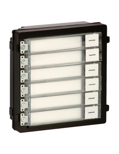 MÓDULO DE EXTENSIÓN - LLAMADA A DIFERENTES MONITORES - BOTONERA DE 6 BOTONES - 6 ETIQUETAS PERSONALIZADAS CON LED - APTO PARA EX