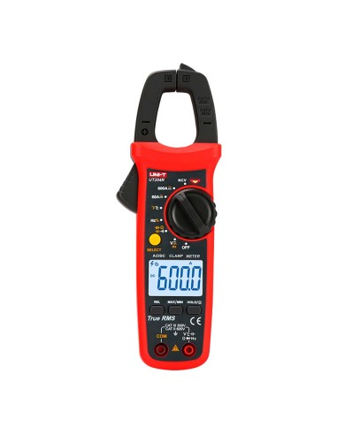 PINZA AMPERIMÉTRICA - MEDICIÓN EN DC HASTA 600V Y 600A - MEDICIÓN EN AC HASTA 600V Y 600A - RESISTENCIA/CAPACITANCIA/FRECUENCIA/