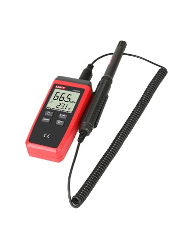 MEDIDOR DE CONDICIONES AMBIENTALES - MEDICIÓN DE TEMPERATURA Y HUMEDAD - DISEÑO LIGERO Y ECONÓMICO CON INTERFAZ INTUITIVA - APAG