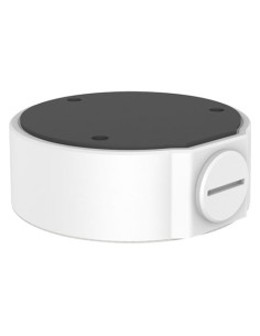 CAJA DE CONEXIONES - PARA CÁMARAS DOMO - APTO PARA USO EXTERIOR - INSTALACIÓN EN TECHO O PARED - PASADOR DE CABLES - COLOR BLANC