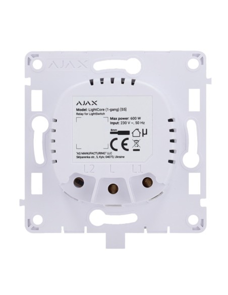 RELÉ PARA INTERRUPTOR DE LUZ INTELIGENTE SIMPLE - INALÁMBRICO 868 MHZ JEWELLER - ALCANCE DE COMUNICACIÓN HASTA 1100 M - ALIMENTA