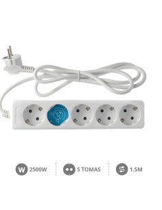 BASE MULTIPLE 5T (3X1.0MM) 1,5M BLANCA