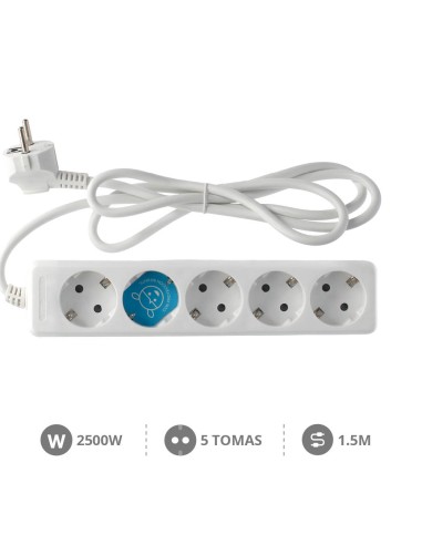 BASE MULTIPLE 5T (3X1.0MM) 1,5M BLANCA