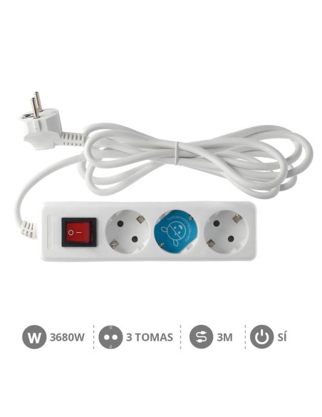 BASE MULTIPLE 3T + INT. (3X1.5MM) 3M BLANCA