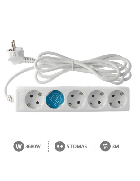 BASE MULTIPLE 5T (3X1.5MM) 3M BLANCA