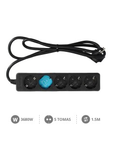 BASE MULTIPLE 5T (3X1.5MM) 1,5M NEGRA