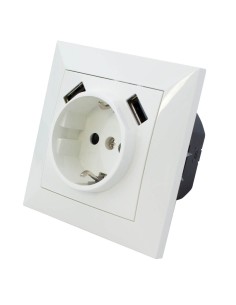 BASE EMPOTRAR SUCKO + 2 USB IOTA BLANCO