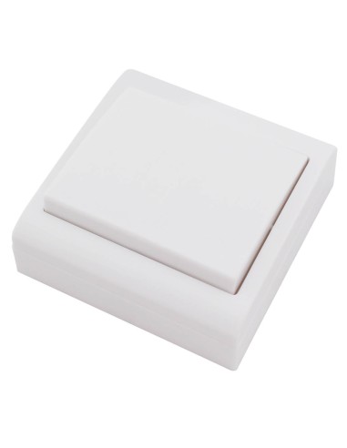 CONMUTADOR SUPERFICIE BLANCO 80X80MM 10A 250V