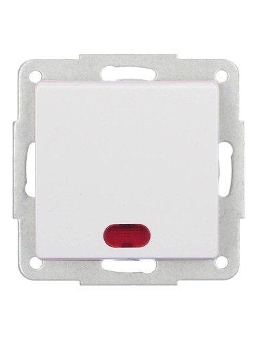 CONMUTADOR DE EMPOTRAR BLANCO 56X56MM CON LED