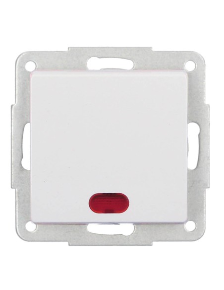 CONMUTADOR DE EMPOTRAR BLANCO 56X56MM CON LED