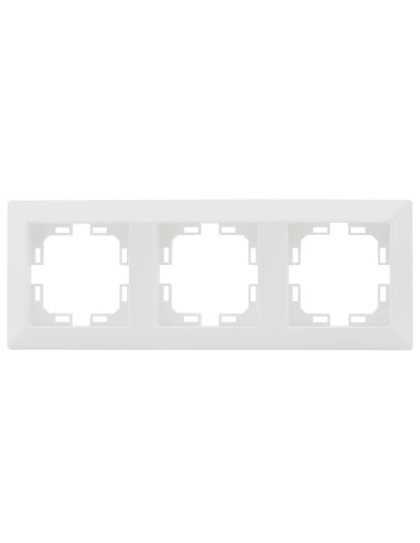 EMBELLECEDOR DE EMPOTRAR PARA 3 MODULOS/HUECOS BLANCO