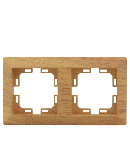 EMBELLECEDOR DE EMPOTRAR PARA 2 MODULOS/HUECOS MADERA