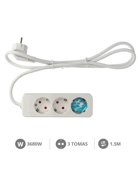 BASE MULTIPLE SERIE MEGA 3T (3X1.5MM) 1,5M