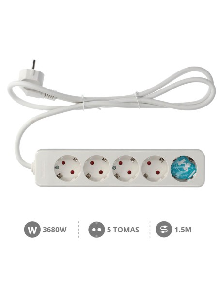 BASE MULTIPLE SERIE MEGA 5T (3X1.5MM) 1,5M