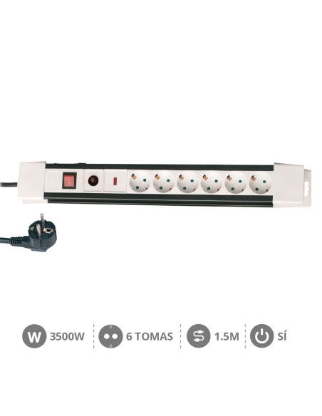 BASE MULTIPLE 6T + INT. (3X1.5MM) 1,5M +PROTECCION