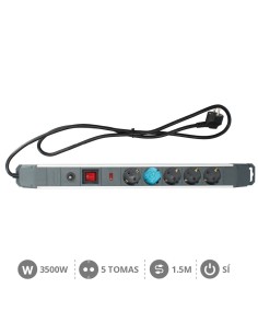 BASE MULTIPLE ALUM. 5T+INT. (3X1.5MM) 1,5M +PROTEC