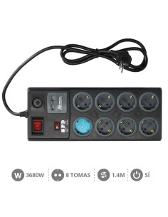 BASE MULTIPLE 8T + 2 USB + INT. (3X1.5MM) 1,4M