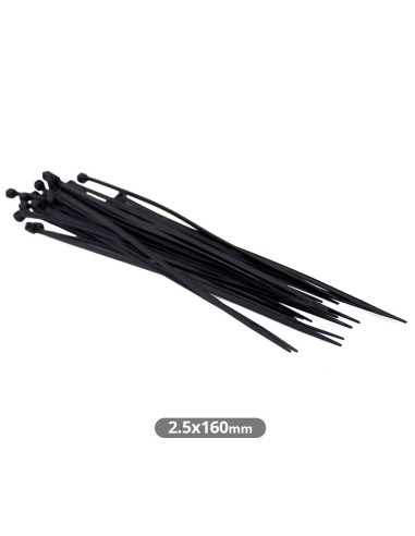 PACK 25 UNIDADES BRIDAS 160X2.5MM NEGRO