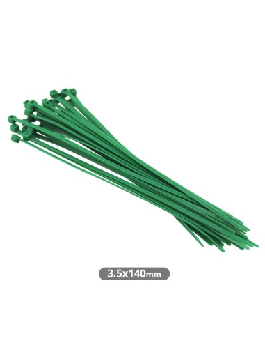 PACK 25 UNIDADES BRIDAS 140X3.5MM VERDE