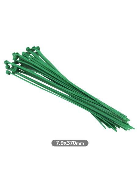 PACK 25 UNIDADES BRIDAS 370X7.9MM VERDE