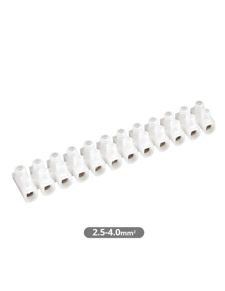 PACK 10 REGLETAS DE CONEXION 4 MM2 - BLANCA
