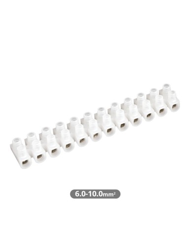 PACK 10 REGLETAS DE CONEXIÓN 10 MM2 - BLANCA