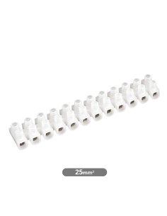 PACK 10 REGLETAS DE CONEXION 25 MM2 - BLANCA
