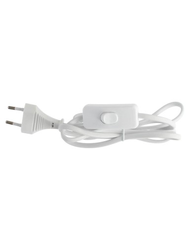 CONEXION CABLE PLANO + INT. (2X0.75MM) 1,5M BLANCO