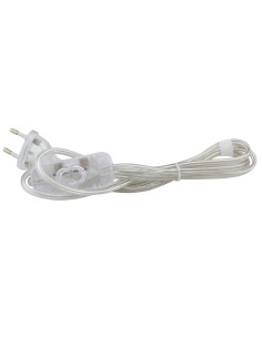 CONEXION CABLE PLANO + INT. (2X0.75MM) 1,5M TRANSPARENTE