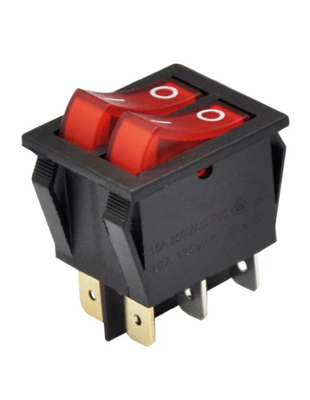 BOLSA 5U INTERRUPTOR DPDT ON/OFF CON LUZ16(4)A-16A