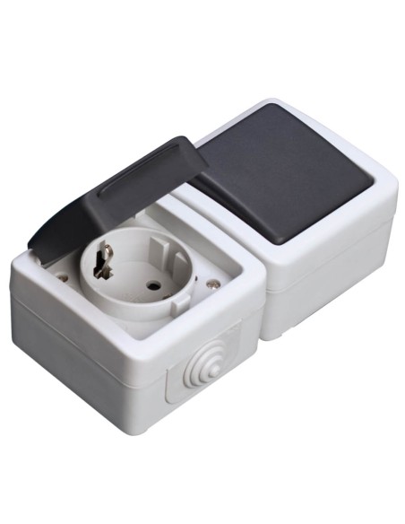 CONMUTADOR + BASE ESTANCO 16A IP44