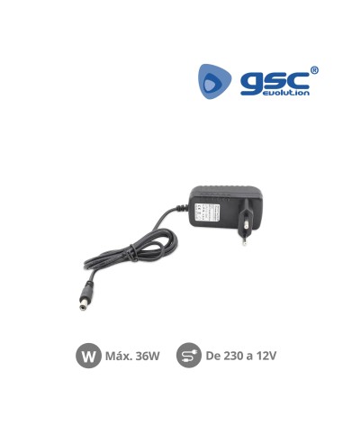 FUENTE ALIMENTACION PARA TIRAS LED 220V A 12V 36W