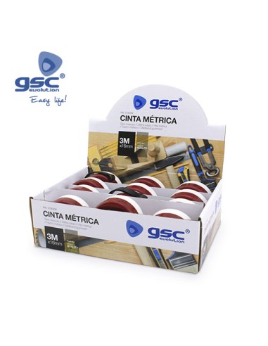 CINTA METRICA BICOLOR16MM-3M-12 UDS/CAJA EXPOSITOR