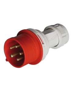 CLAVIJA CETAC 5P (3P+N+T) 16A IP44 ROJA