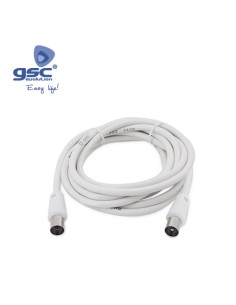 CABLE COAXIAL 3C2V MACHO A HEMBRA BLANCO / 1.5M