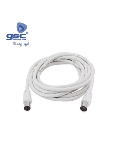 CABLE COAXIAL 3C2V MACHO A HEMBRA BLANCO / 5M
