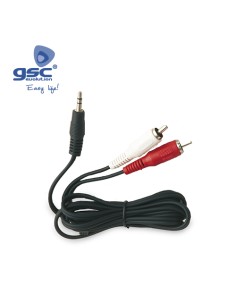 CONEXION AUDIO-VIDEO JACK 3.5MM A 2 RCA MACHO