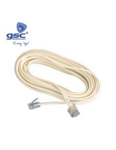 PROLONGADOR MACHO A MACHO 6P4C / 2.5M - BLANCO