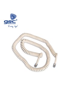 CABLE RIZADO TELEFONO 4P4C A 4P4C / 2.10M