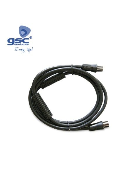 PROLONGADOR COAXIAL MACHO A HEMBRA NEGRO / 1.5M+FILTRO