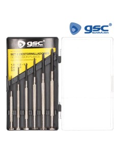 JUEGO 6 DESTORNILLADORES DE PRECISION PLANOS EN CAJA